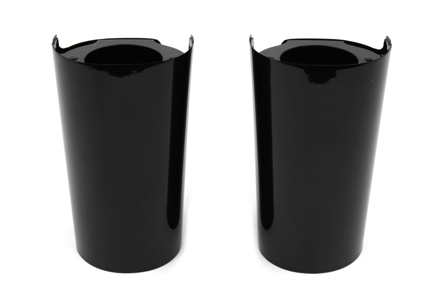 HARLEY Black Fork Slider Cover Set Fits 2014-UP FLT,