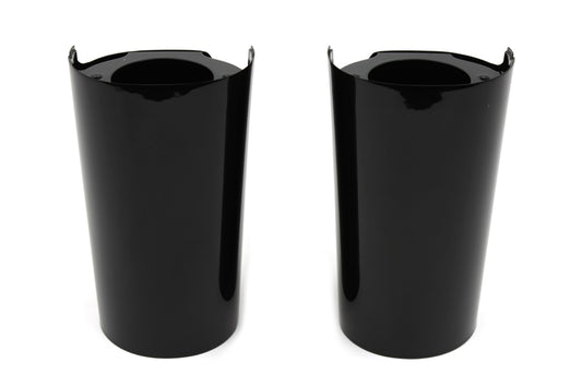 HARLEY Black Fork Slider Cover Set Fits 2014-UP FLT,