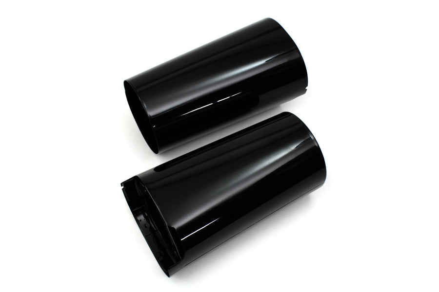 HARLEY Black Fork Slider Cover Set Fits 2014-UP FLT,