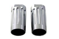 HARLEY Chrome Milled Fork Slider Cover Set Fits 1949-1984 FL,   1980-2013 FLT,   1980-2013 FLT,   19