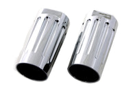 HARLEY Chrome Milled Fork Slider Cover Set Fits 1949-1984 FL,   1980-2013 FLT,   1980-2013 FLT,   19