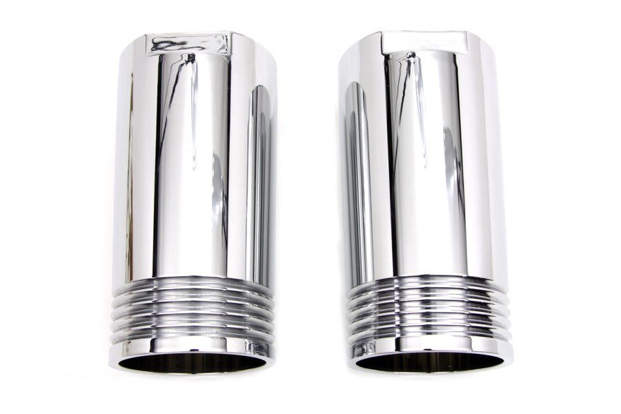 HARLEY Chrome Fork Slider Cover Set Tapered Style fits 1949-1984 FL,  1980-2013 FLT,  1980-2013 FLT,  1986-UP FLST,