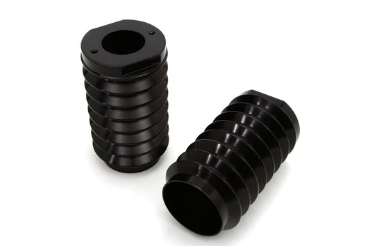 HARLEY Black Fork Slider Cover Set Bellowed Style Fits 1949-1984 FL,   1980-2013 FLT,   1980-2013 FL