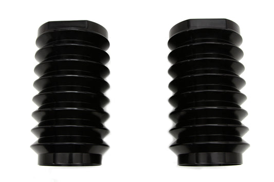 HARLEY Black Fork Slider Cover Set Bellowed Style Fits 1949-1984 FL,   1980-2013 FLT,   1980-2013 FL