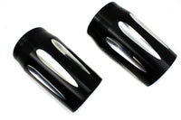 HARLEY Black Fork Slider Cover Set Fits 2014-UP FLT,