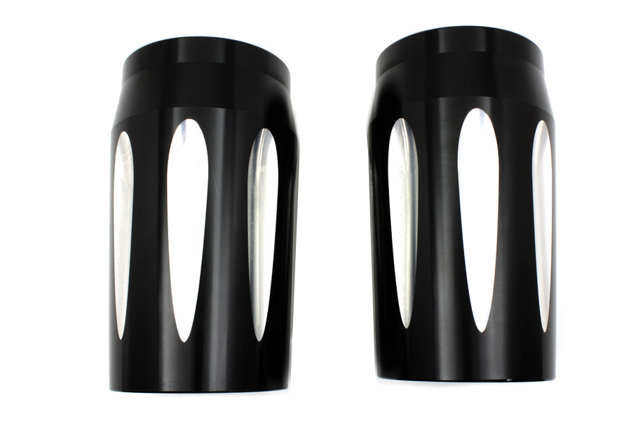 HARLEY Black Fork Slider Cover Set Fits 2014-UP FLT,