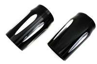 HARLEY Black Fork Slider Cover Set Fits 2014-UP FLT,