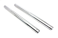 HARLEY Hard Chrome 49mm Fork Tube Set 27-1/2 inch Total Length Fits 2006-2017 FXD, stock 2006-2017 F
