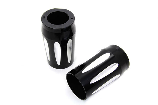 HARLEY Black Fork Slider Cover Set Fits 2014-UP FLT,