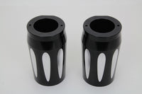 HARLEY Black Fork Slider Cover Set Fits 2014-UP FLT,