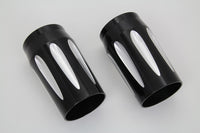 HARLEY Black Fork Slider Cover Set Fits 2014-UP FLT,