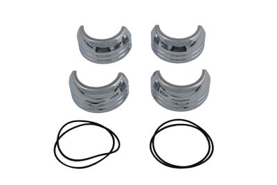 HARLEY 49mm Fork Boot Cover Set Chrome Fits 2006-2017 FXD,