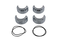 HARLEY 49mm Fork Boot Cover Set Chrome Fits 2006-2017 FXD,