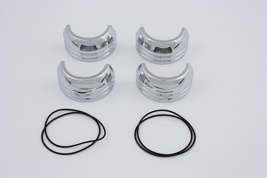 HARLEY 49mm Fork Boot Cover Set Chrome Fits 2006-2017 FXD,