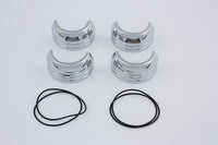 HARLEY 49mm Fork Boot Cover Set Chrome Fits 2006-2017 FXD,