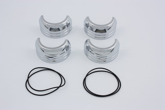 HARLEY 49mm Fork Boot Cover Set Chrome Fits 2006-2017 FXD,