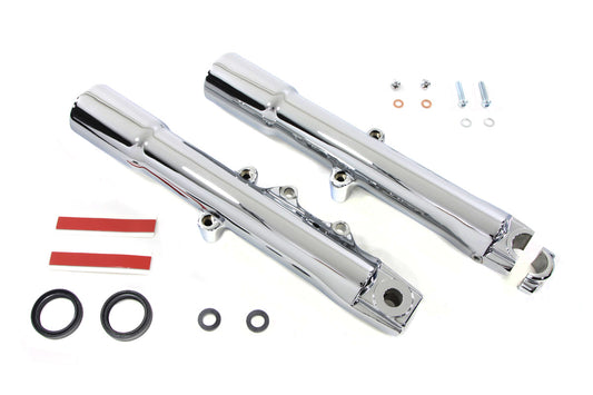 HARLEY 41mm Chrome Fork Slider Set Fits 2007-2017 FLST,   2007-2017 FLSTC,   2007-2017 FLSTN,   2008