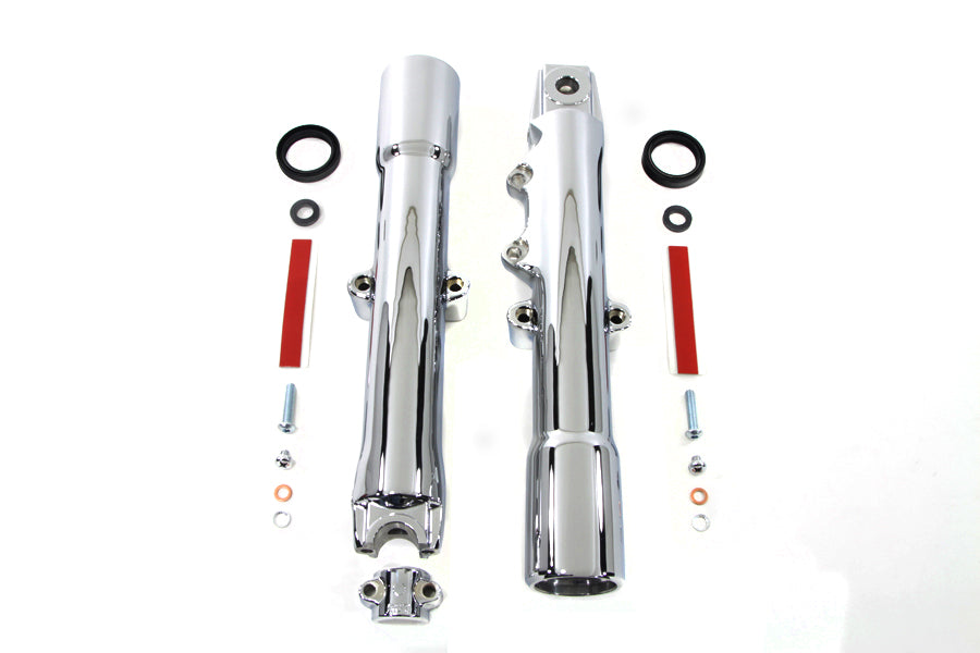 HARLEY 41mm Chrome Fork Slider Set Fits 2007-2017 FLST,   2007-2017 FLSTC,   2007-2017 FLSTN,   2008