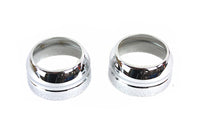 HARLEY 49mm Fork Boot Cover Set Chrome Fits 2006-2017 FXD,