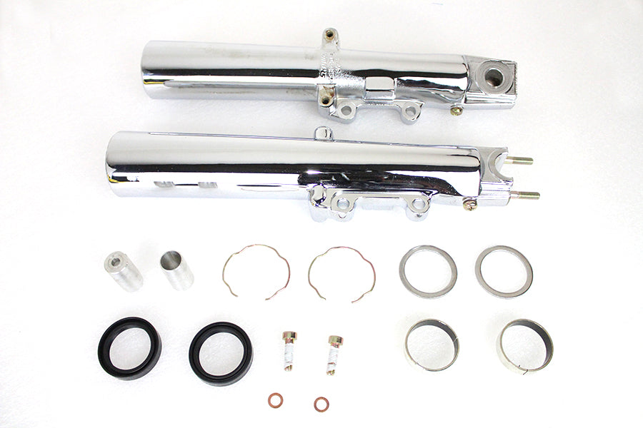 HARLEY Chrome Fork Dress Up Kit Fits 2008-2013 FLHR,   2008-2013 FLT,   2008-2013 FLHT,