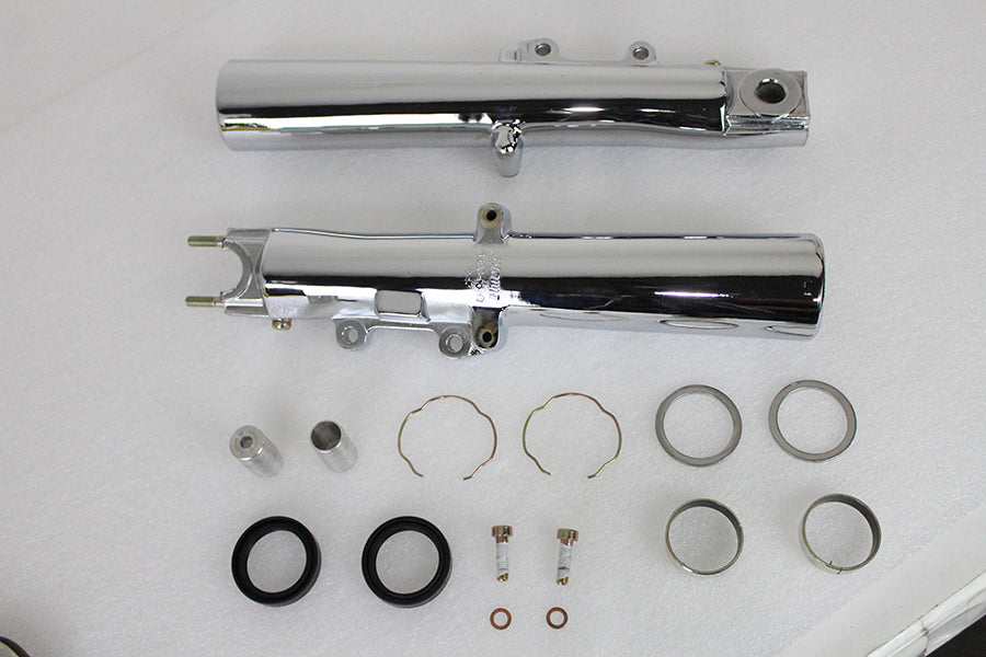 HARLEY Chrome Fork Dress Up Kit Fits 2008-2013 FLHR,   2008-2013 FLT,   2008-2013 FLHT,