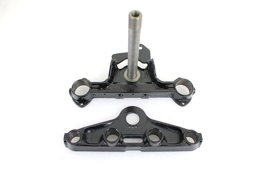 HARLEY Black Triple Tree Set Fits 1960-1972 FL,   1973-1984 FLH,