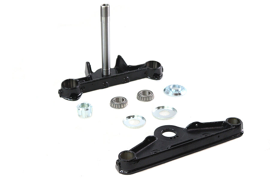 HARLEY Replica Forged Steel Triple Tree Set Black fits 1949-1959 FL,