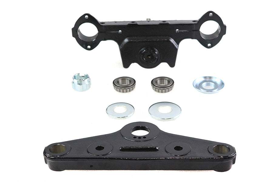HARLEY Replica Forged Steel Triple Tree Set Black fits 1949-1959 FL,