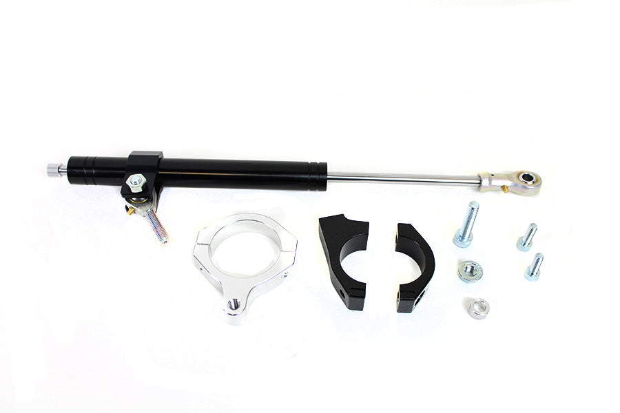 HARLEY Black Fork Steering Damper Kit Fits 2006-2017 FXD, with 49mm Forks