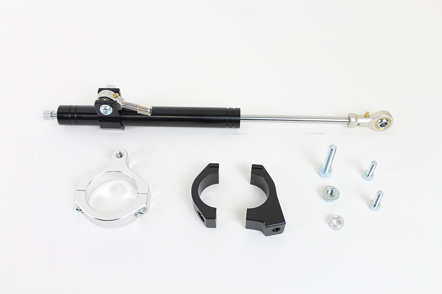 HARLEY Black Fork Steering Damper Kit Fits 2006-2017 FXD, with 49mm Forks