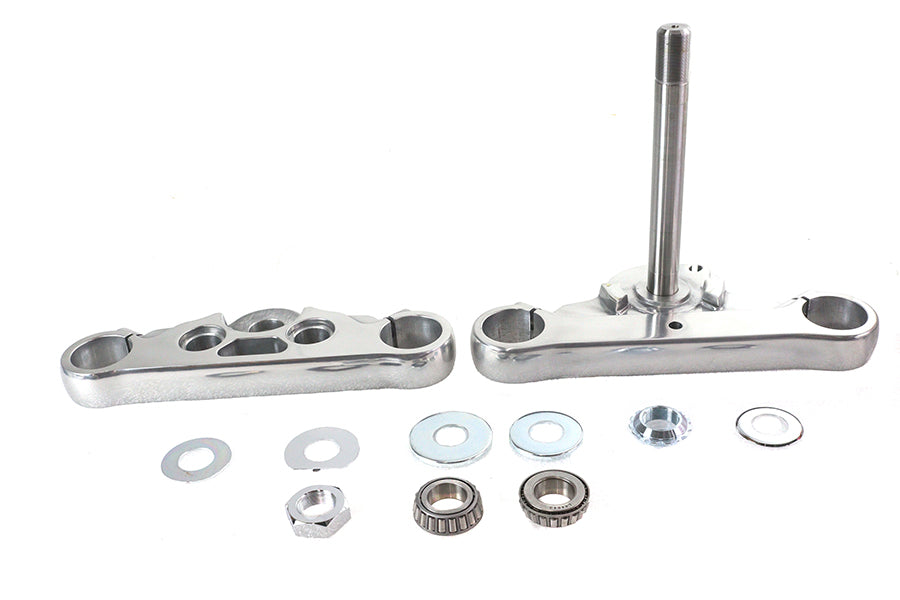 HARLEY FXDWG Fork Triple Tree Set Polished Fits 2008-2017 FXDWG,