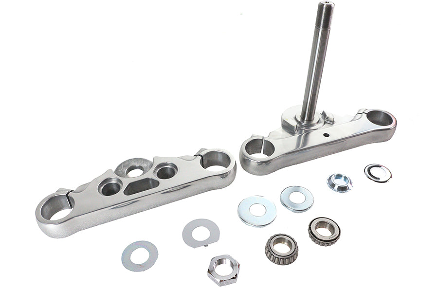 HARLEY FXDWG Fork Triple Tree Set Polished Fits 2008-2017 FXDWG,
