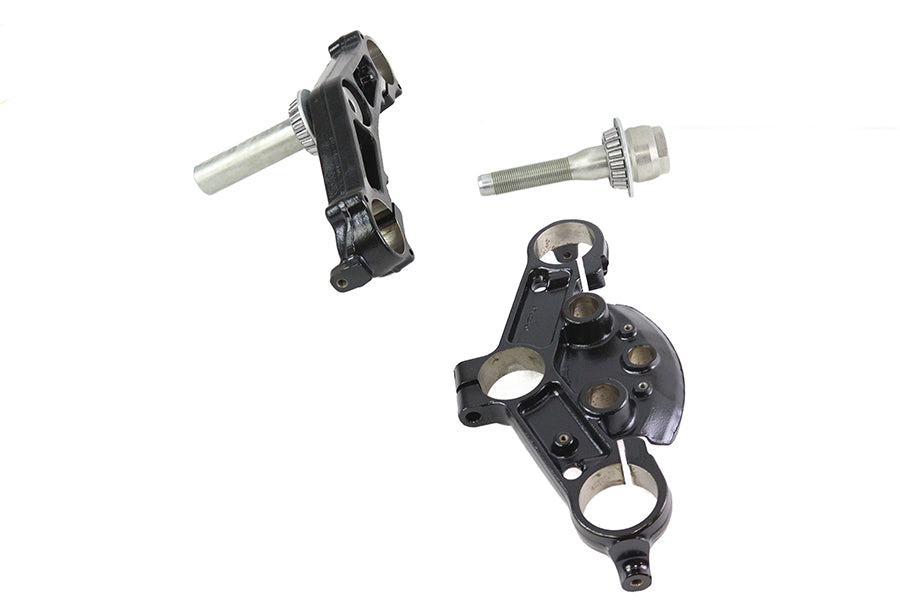 HARLEY FLT 49mm Triple Tree Set Black Fits 2014-UP FLT,