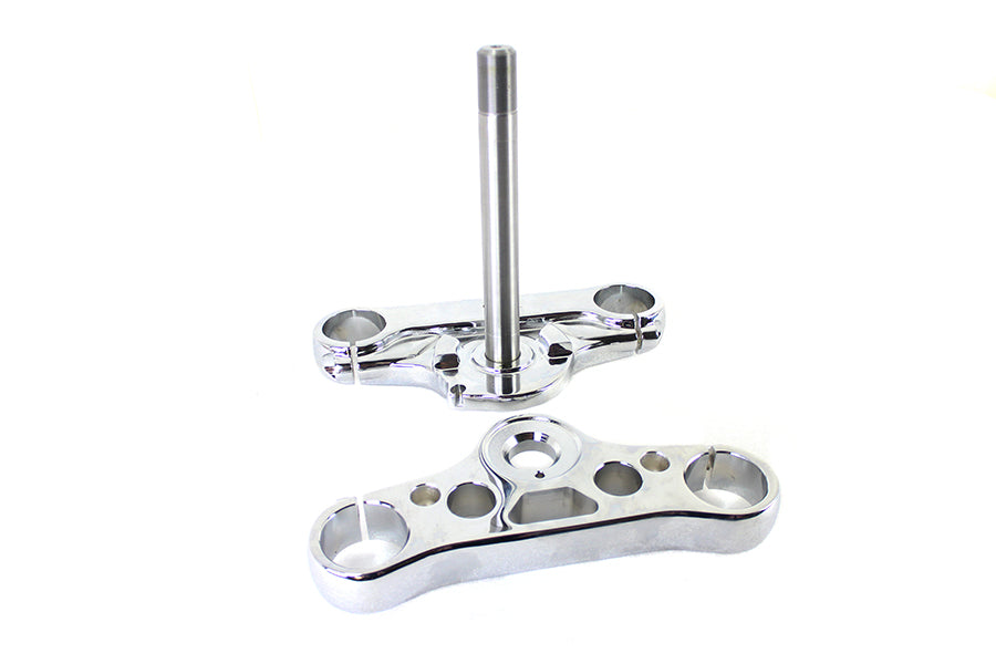 HARLEY FXDWG 49mm Triple Tree Set Chrome Fits 2006-2007 FXDWG,