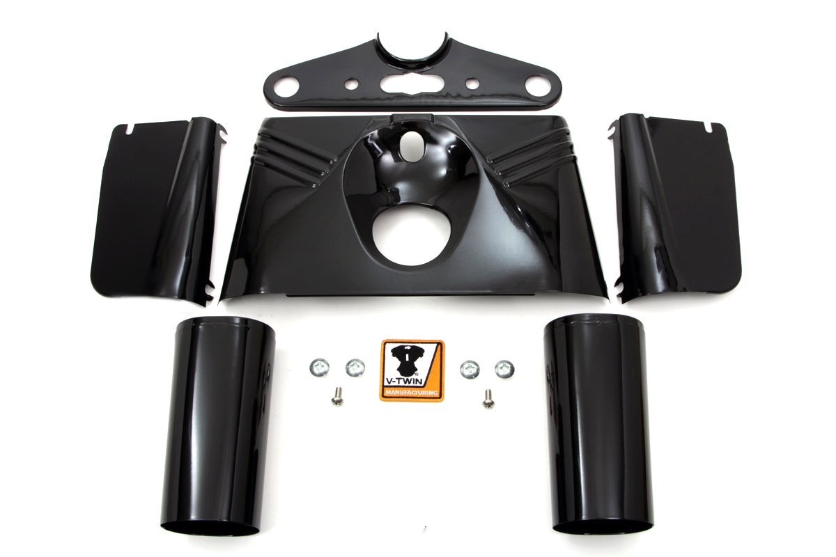 HARLEY Schwarzes Gabelabdeckungs-Kit passend für 1949-1959 FLH,