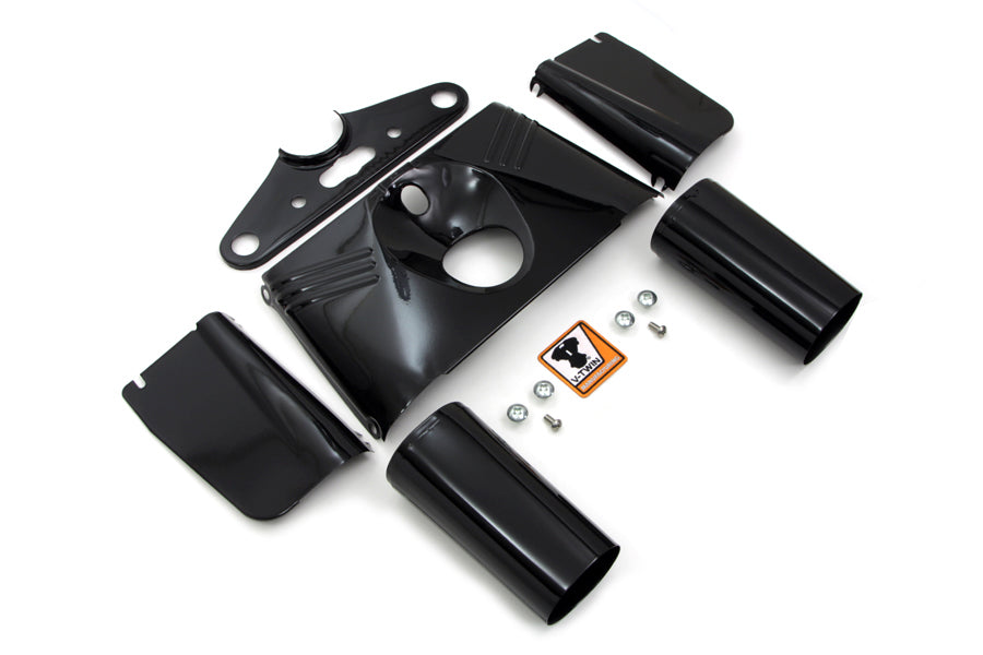 HARLEY Schwarzes Gabelabdeckungs-Kit passend für 1949-1959 FLH,