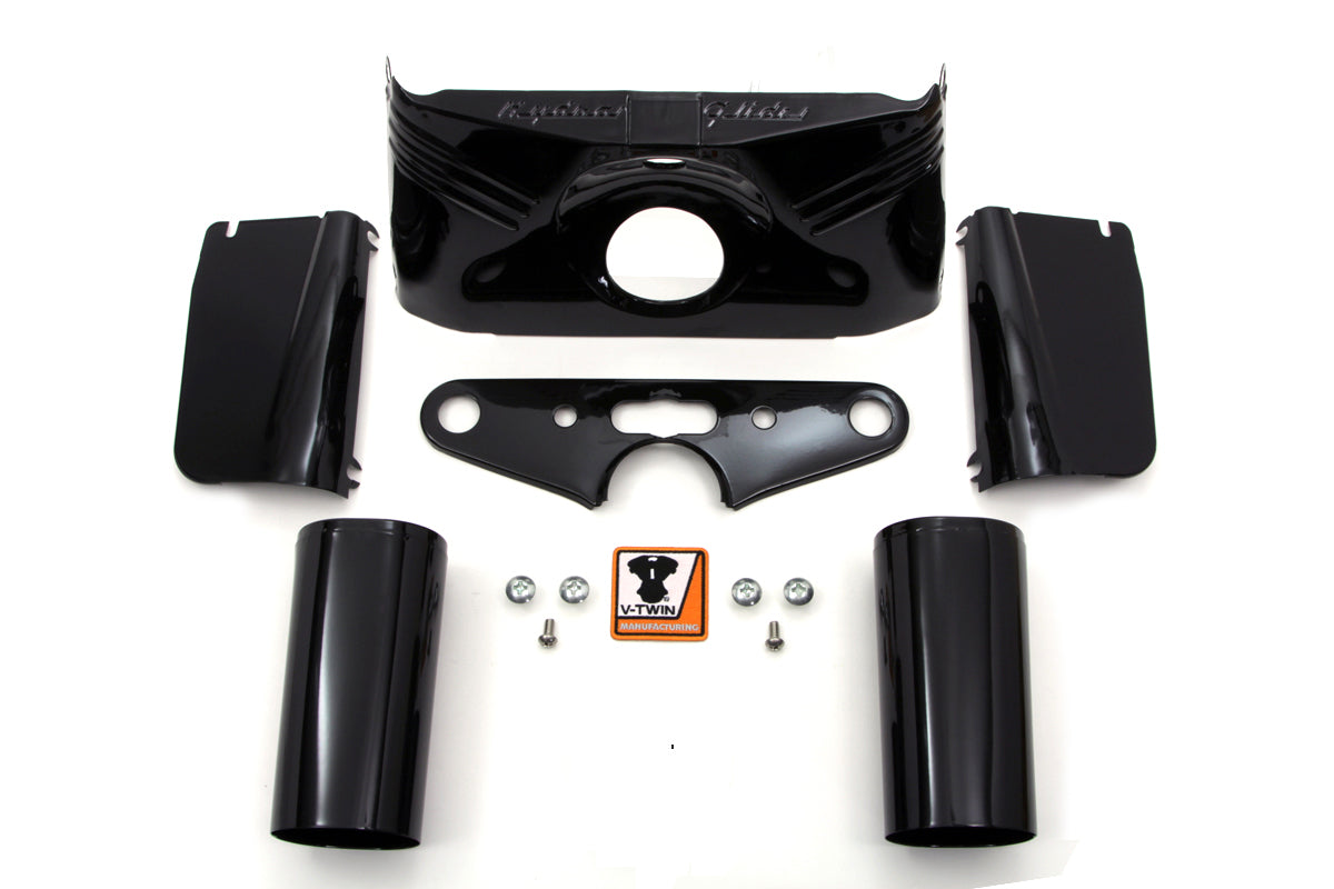 HARLEY Schwarzes Gabelabdeckungs-Kit passend für 1949-1959 FLH,