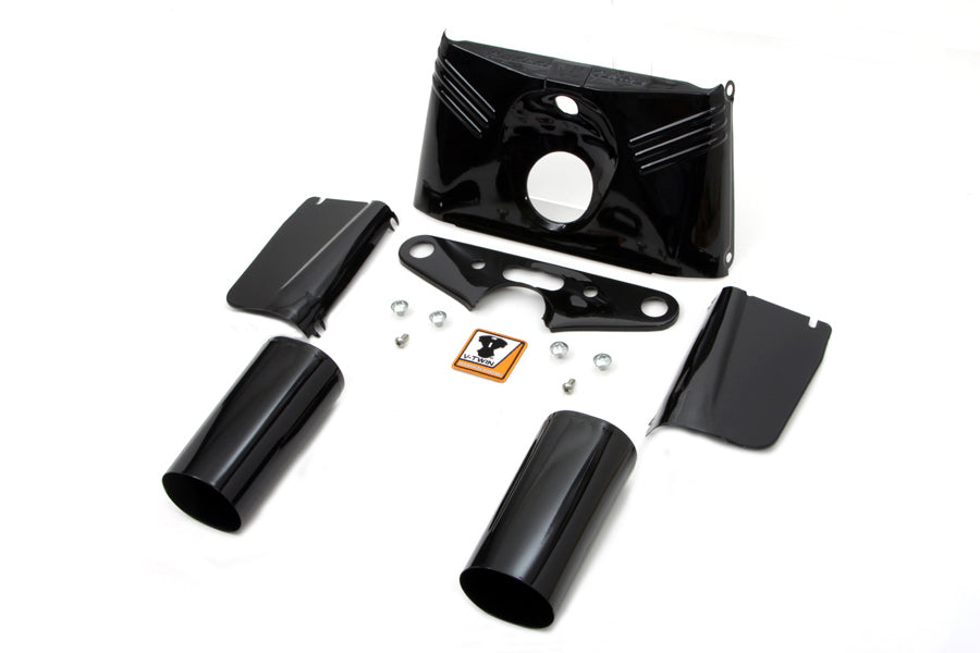 HARLEY Schwarzes Gabelabdeckungs-Kit passend für 1949-1959 FLH,