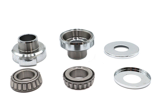 HARLEY Chrome Fork Neck Cup Kit with Stops Fits 1986-1999 FXST,   1949-1984 FL,   1971-1984 FX,