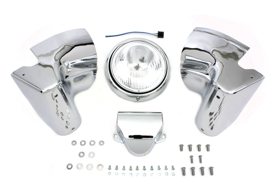 HARLEY 7 inch Headlamp Cowl Kit fits 1960-1984 FL,