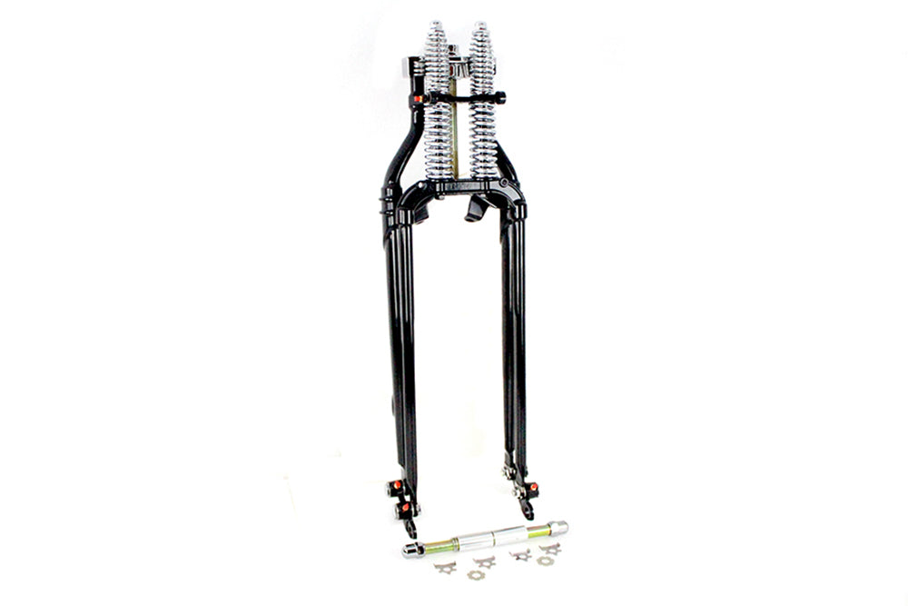 24 inch Spring Fork Kit Offset Black FX 1970-1984 FL 1941-1984 FXST 1986-2017 FLST 1986-2017 EL 1936-1952