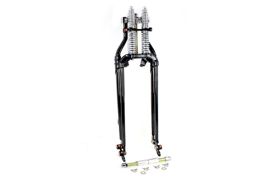 24 inch Spring Fork Kit Offset Black FX 1970-1984 FL 1941-1984 FXST 1986-2017 FLST 1986-2017 EL 1936-1952