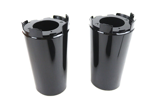 HARLEY Upper Fork Slider Cover Set Gloss Black Fits 2018-UP FLFB,   2018-UP FLFBS,
