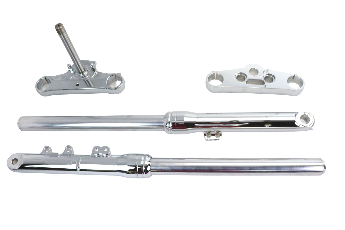 HARLEY 49mm Fork Slider Assembly with Chrome Sliders Fits 1986-1999 FXST,   1986-1999 FLST,