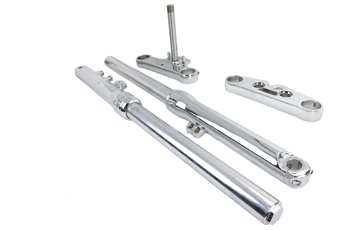 HARLEY 49mm Fork Slider Assembly with Chrome Sliders Fits 1986-1999 FXST,   1986-1999 FLST,