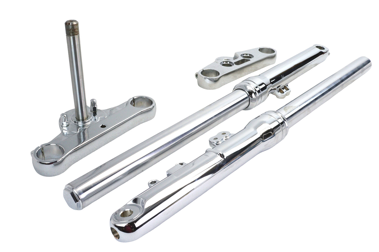 HARLEY 49mm Fork Slider Assembly with Chrome Sliders Fits 1986-1999 FXST,   1986-1999 FLST,