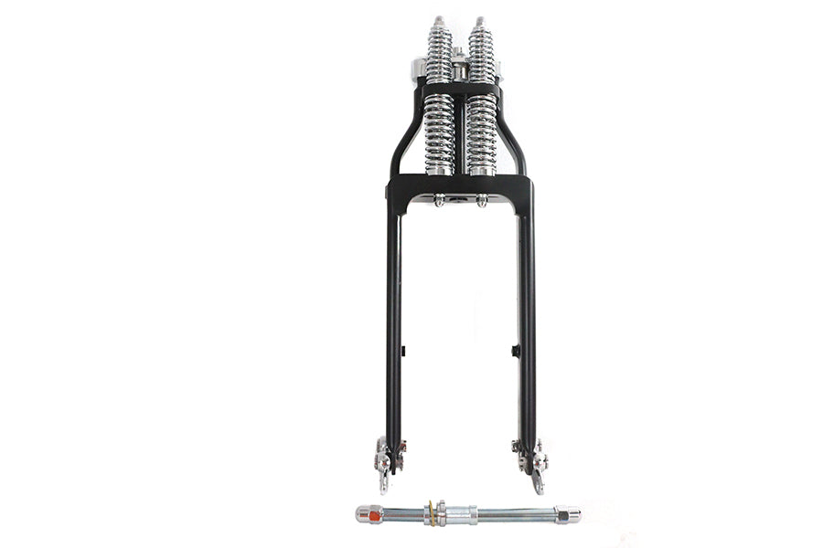 HARLEY Ultima Spring Fork Assembly Black with Chrome Springs -4 inc Fits 0-  Custom, application