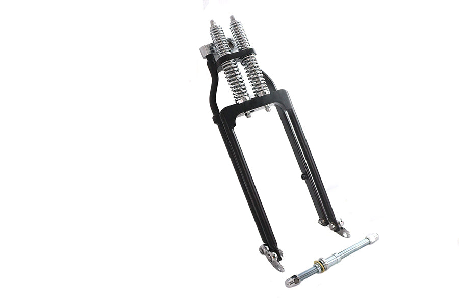 HARLEY Ultima Spring Fork Assembly Black with Chrome Springs -4 inc Fits 0-  Custom, application