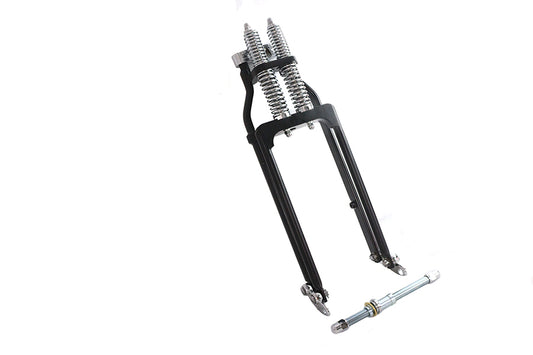 HARLEY Ultima Spring Fork Assembly Black with Chrome Springs -4 inc Fits 0-  Custom, application