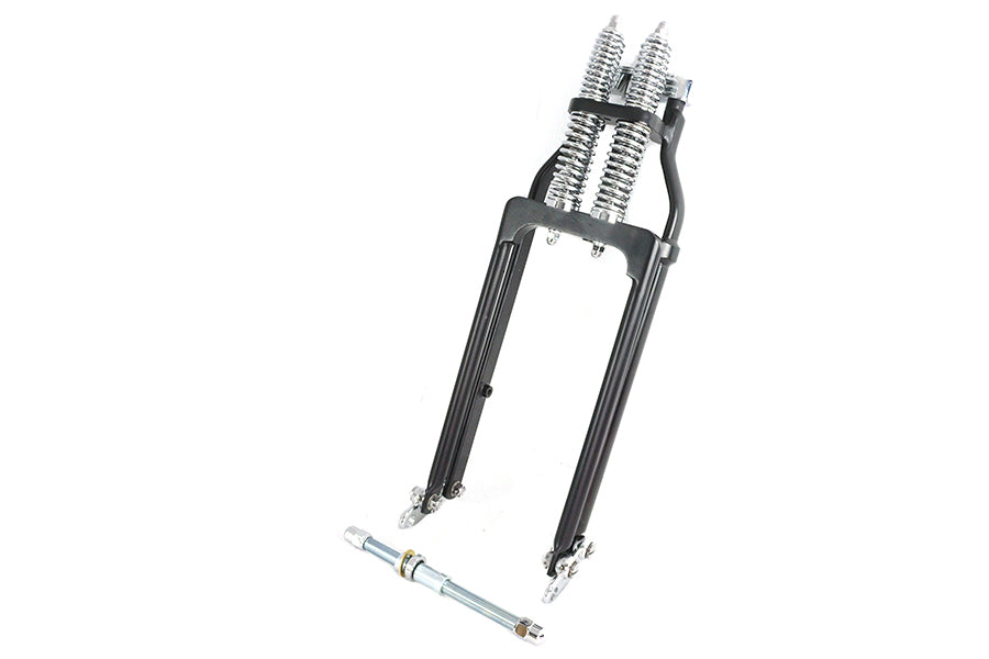 HARLEY Ultima Spring Fork Assembly Black with Chrome Springs -4 inc Fits 0-  Custom, application